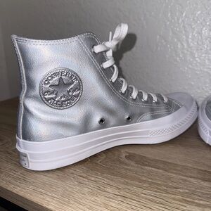 Chuck 70 Chrome HI Unisex Mens 7.5 Womens 9.5 Silver/White A12500C Festival NEW!